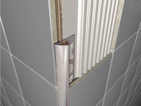 Bright Chrome Round Edge Tile Trims