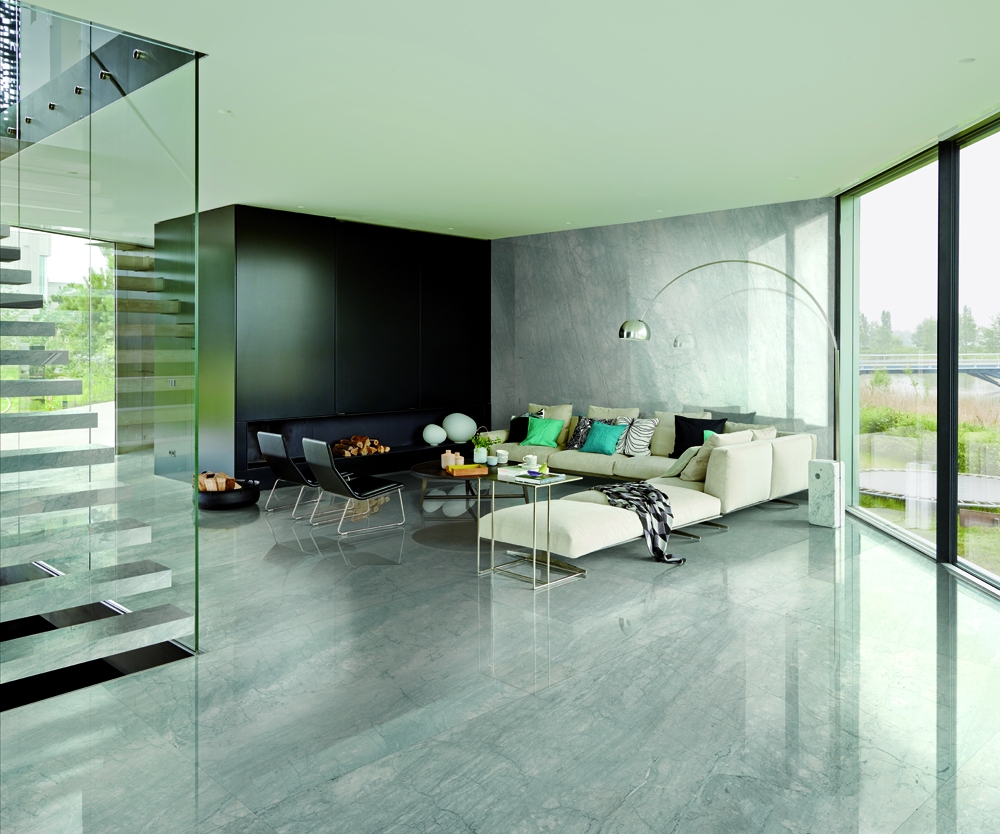 Large Format Grey Marble Tiles